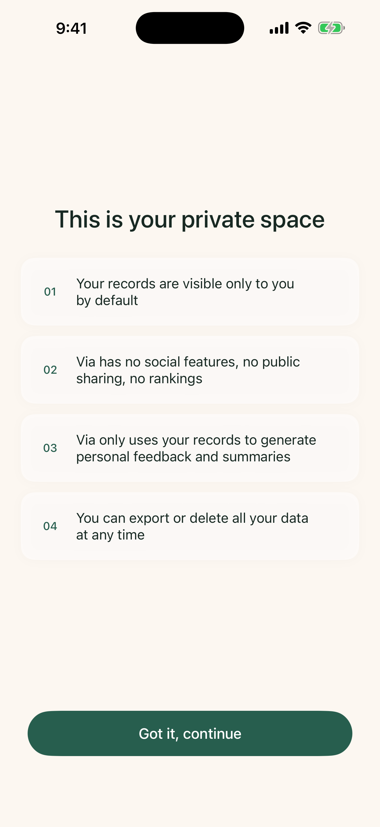 Your private space